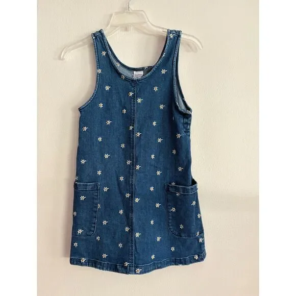 hanna andersson denim dress Embroidered Chambray Dress | Hanna Andersson